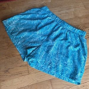 Banana Leaf Teal Shorts